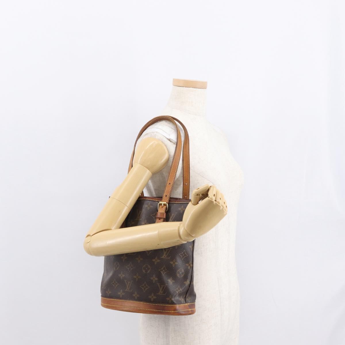 LOUIS VUITTON Monogram Bucket PM Shoulder Bag M42238 LV Auth 164359