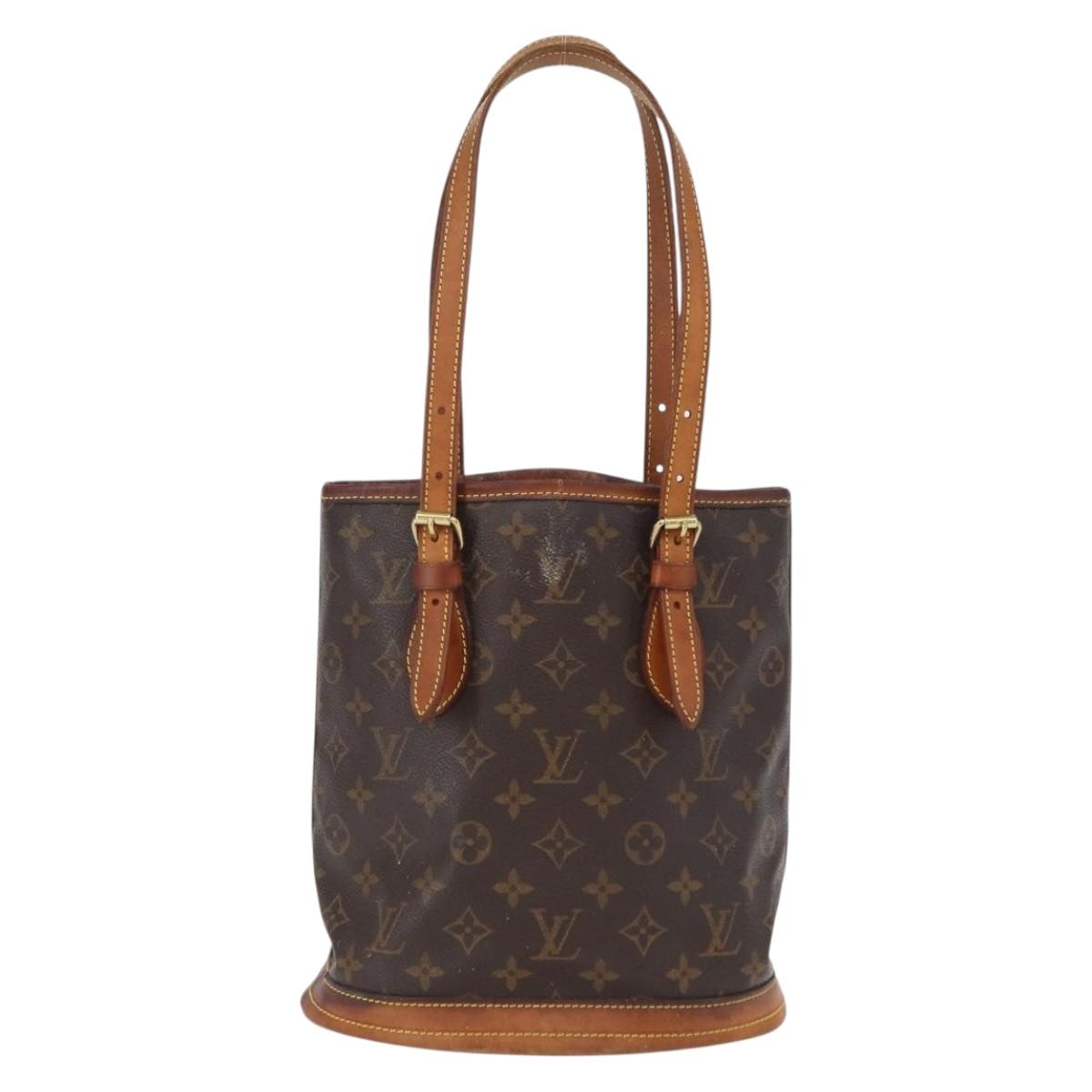LOUIS VUITTON Monogram Bucket PM Shoulder Bag M42238 LV Auth 164359