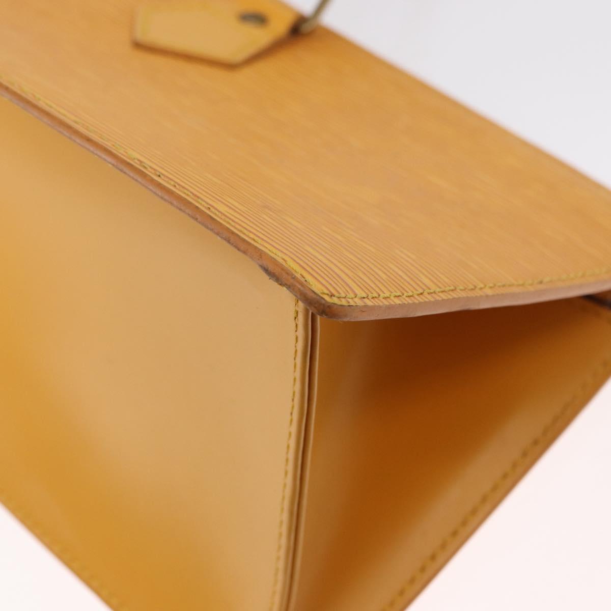 LOUIS VUITTON Epi Sac Triangle Hand Bag Yellow M52099 LV Auth 164363