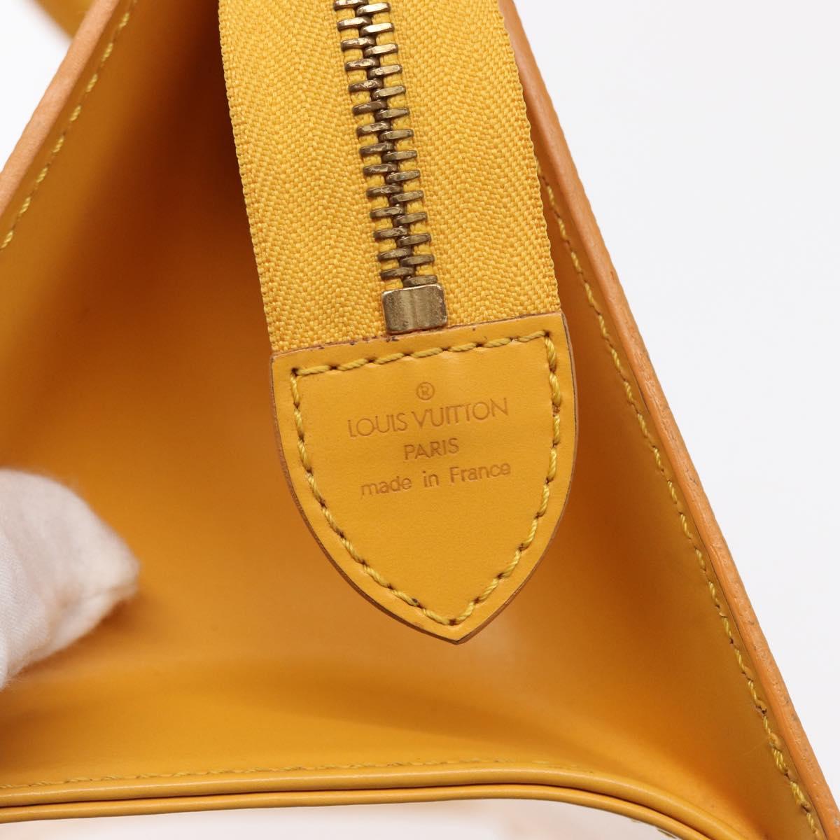 LOUIS VUITTON Epi Sac Triangle Hand Bag Yellow M52099 LV Auth 164363