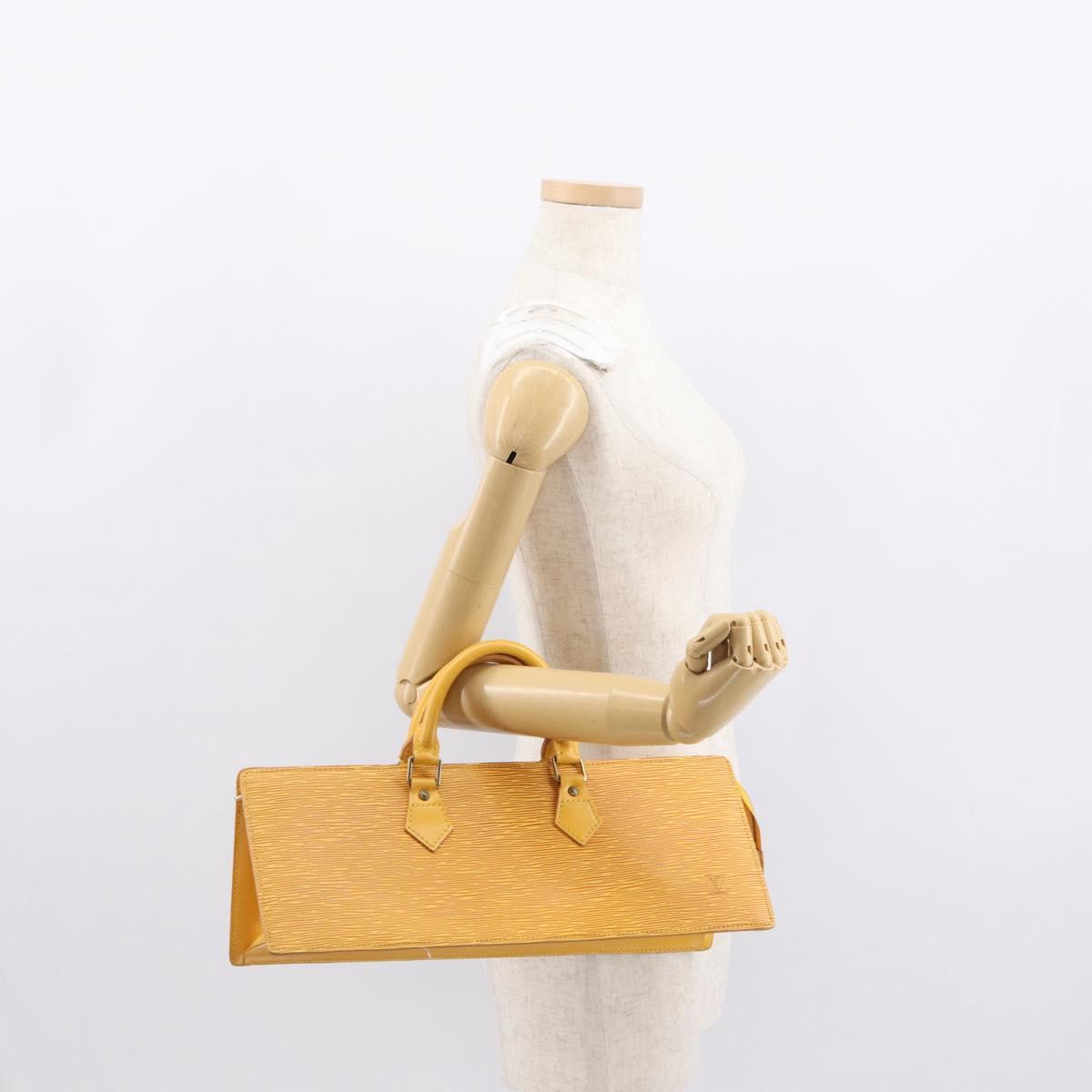 LOUIS VUITTON Epi Sac Triangle Hand Bag Yellow M52099 LV Auth 164363