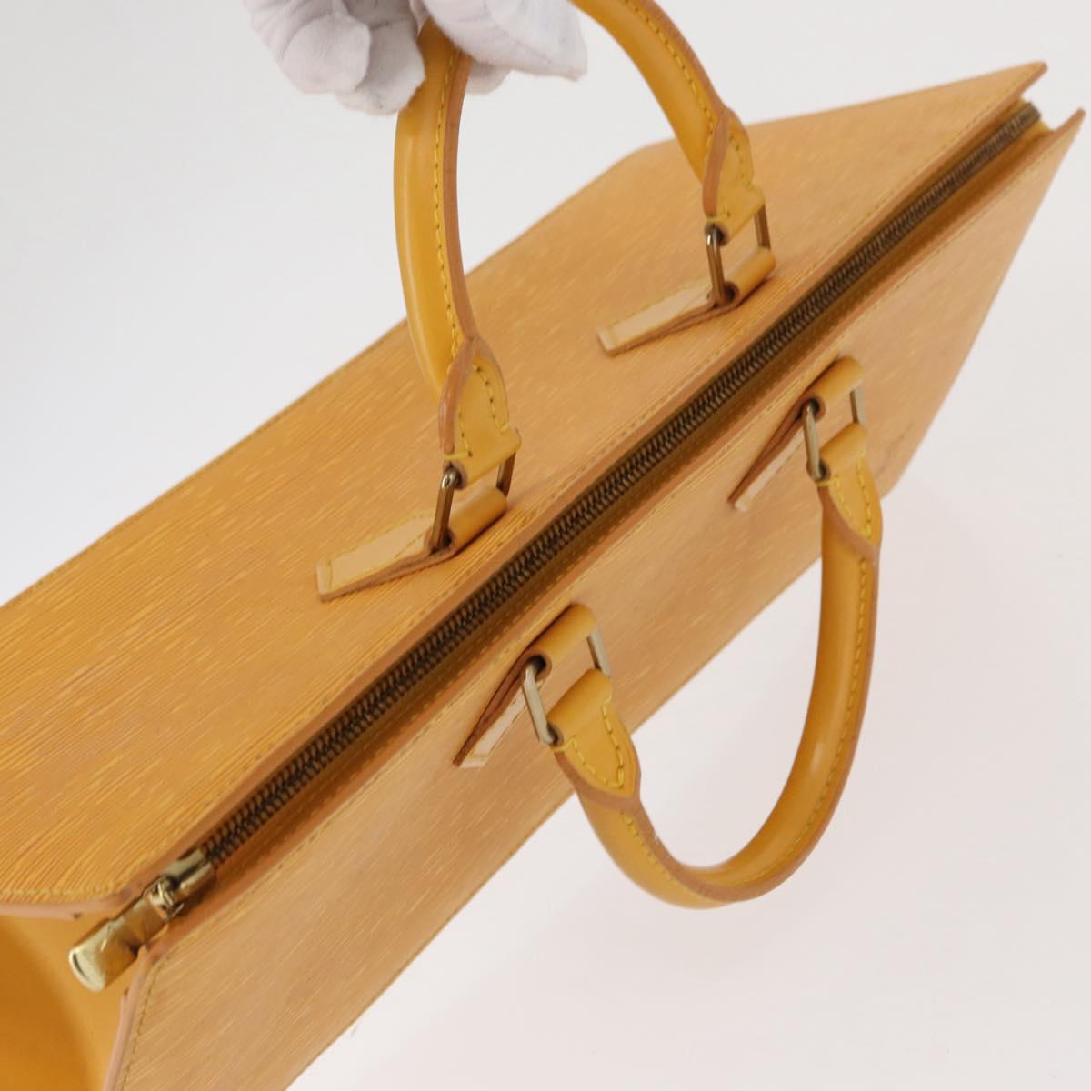 LOUIS VUITTON Epi Sac Triangle Hand Bag Yellow M52099 LV Auth 164363