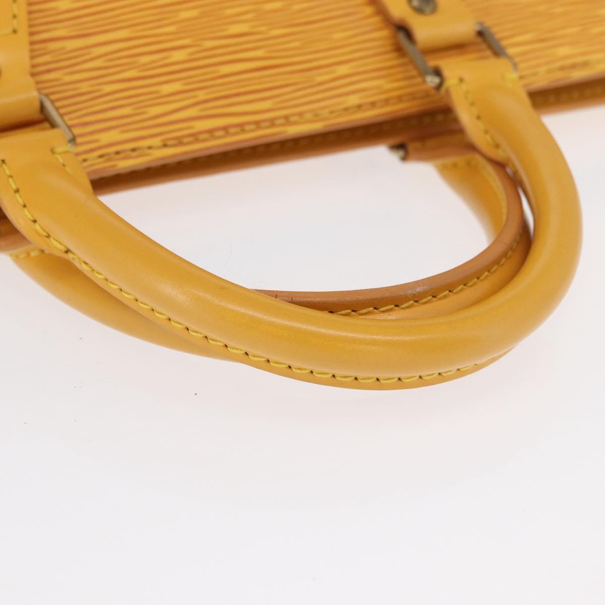 LOUIS VUITTON Epi Sac Triangle Hand Bag Yellow M52099 LV Auth 164363