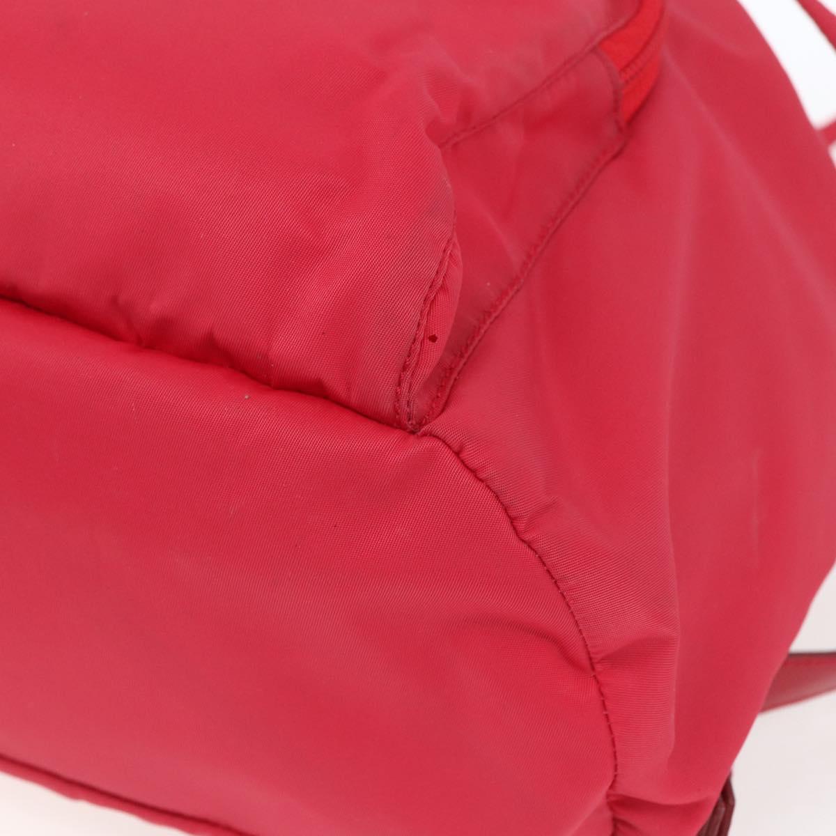 PRADA Backpack Nylon Pink Silver Auth 164369