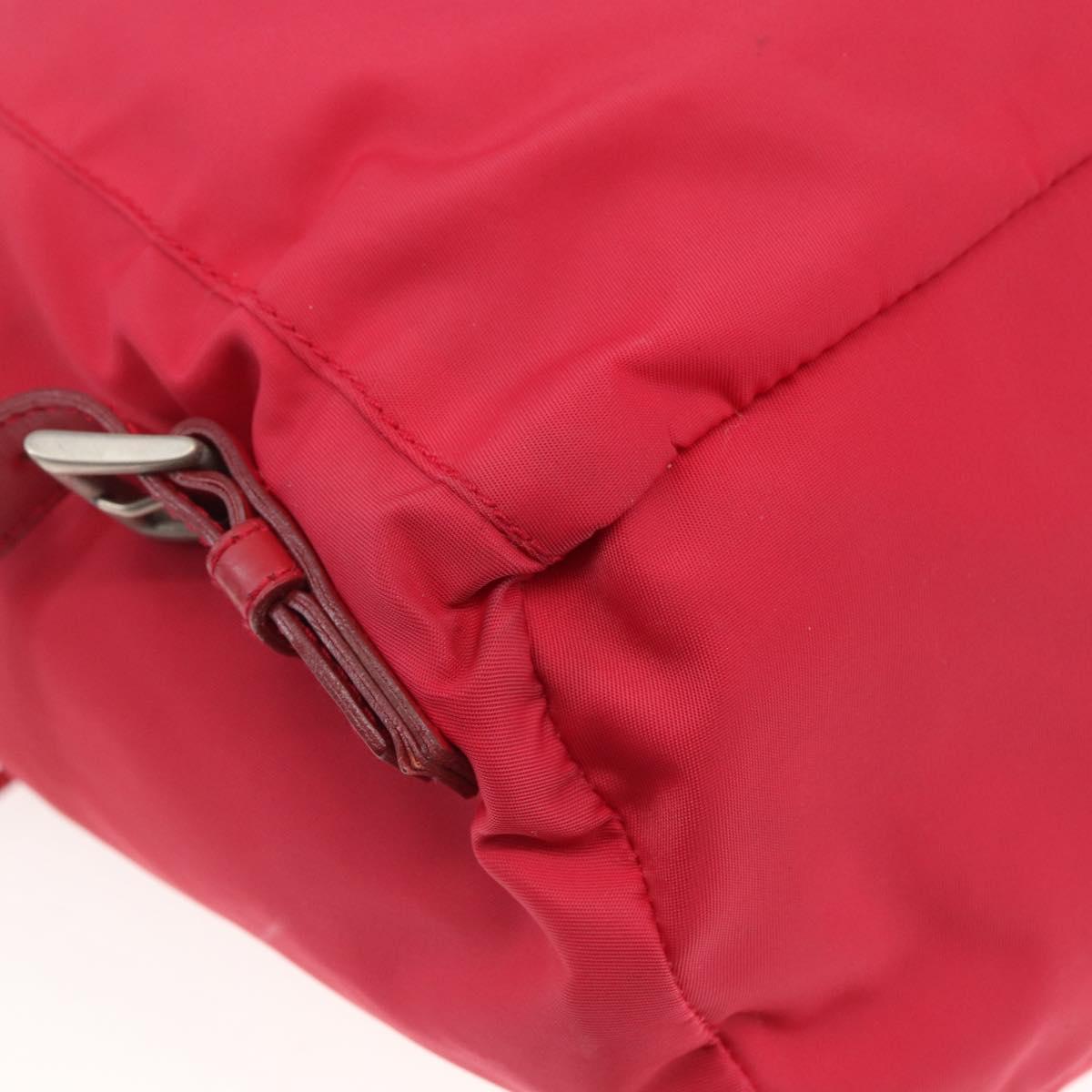 PRADA Backpack Nylon Pink Silver Auth 164369