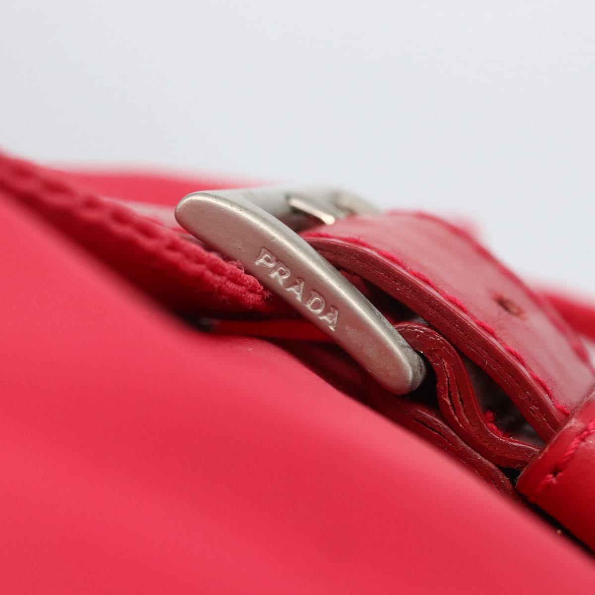 PRADA Backpack Nylon Pink Silver Auth 164369