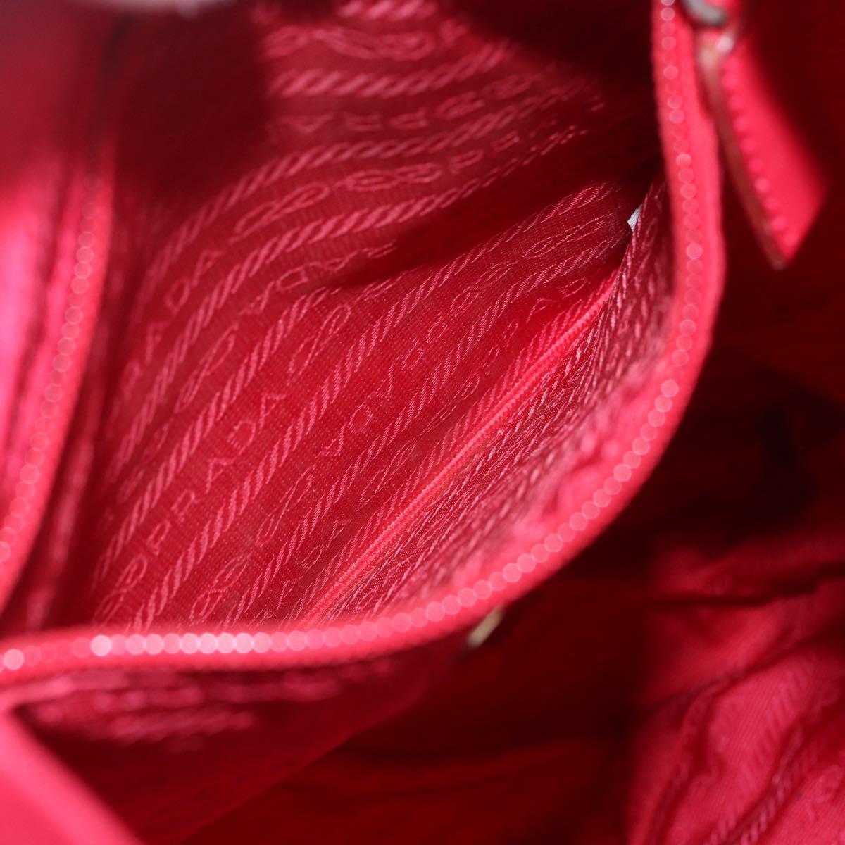 PRADA Backpack Nylon Pink Silver Auth 164369