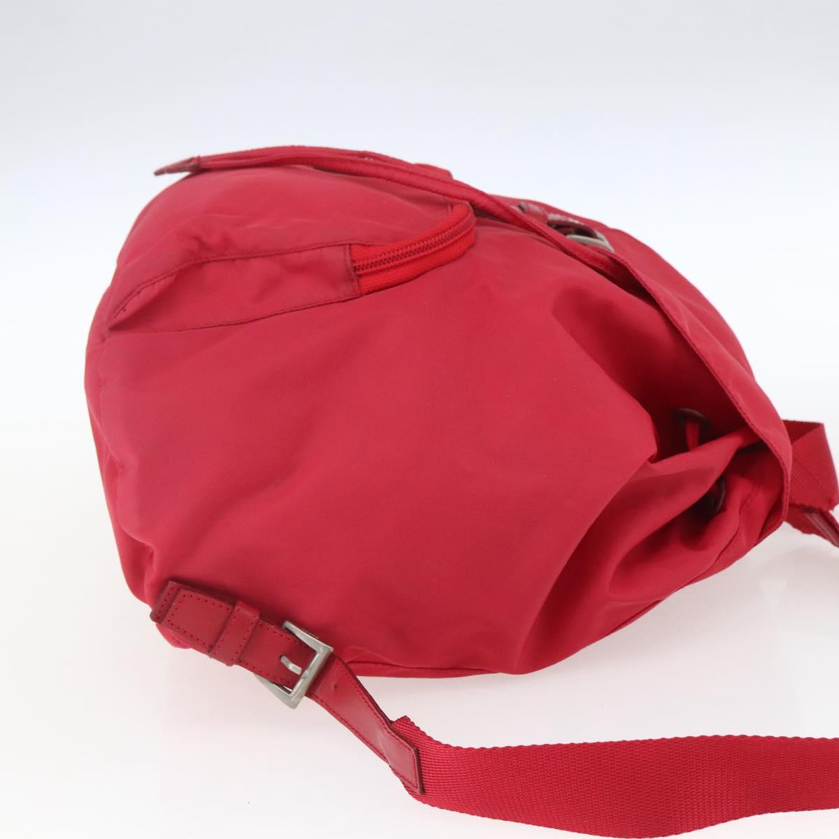 PRADA Backpack Nylon Pink Silver Auth 164369