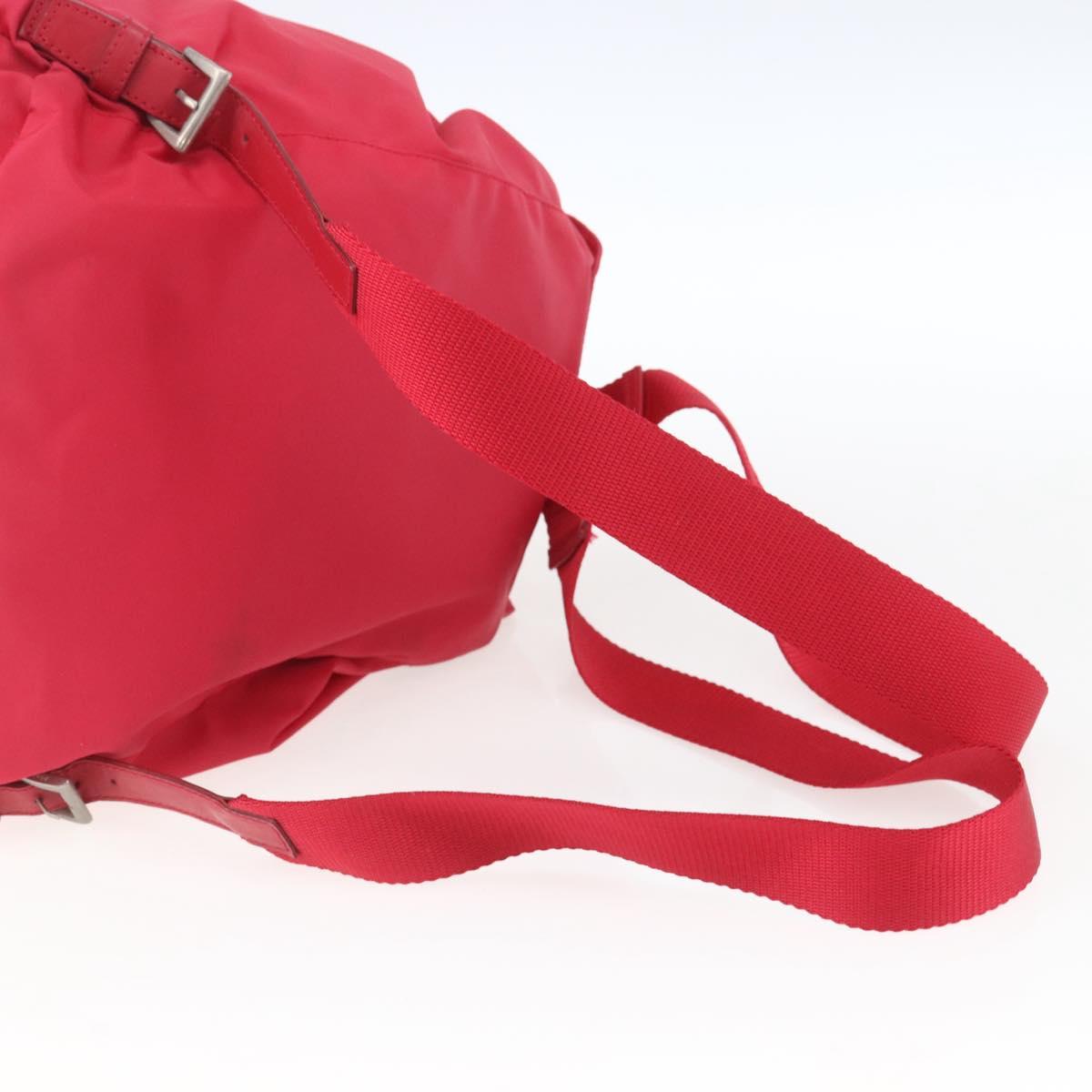 PRADA Backpack Nylon Pink Silver Auth 164369