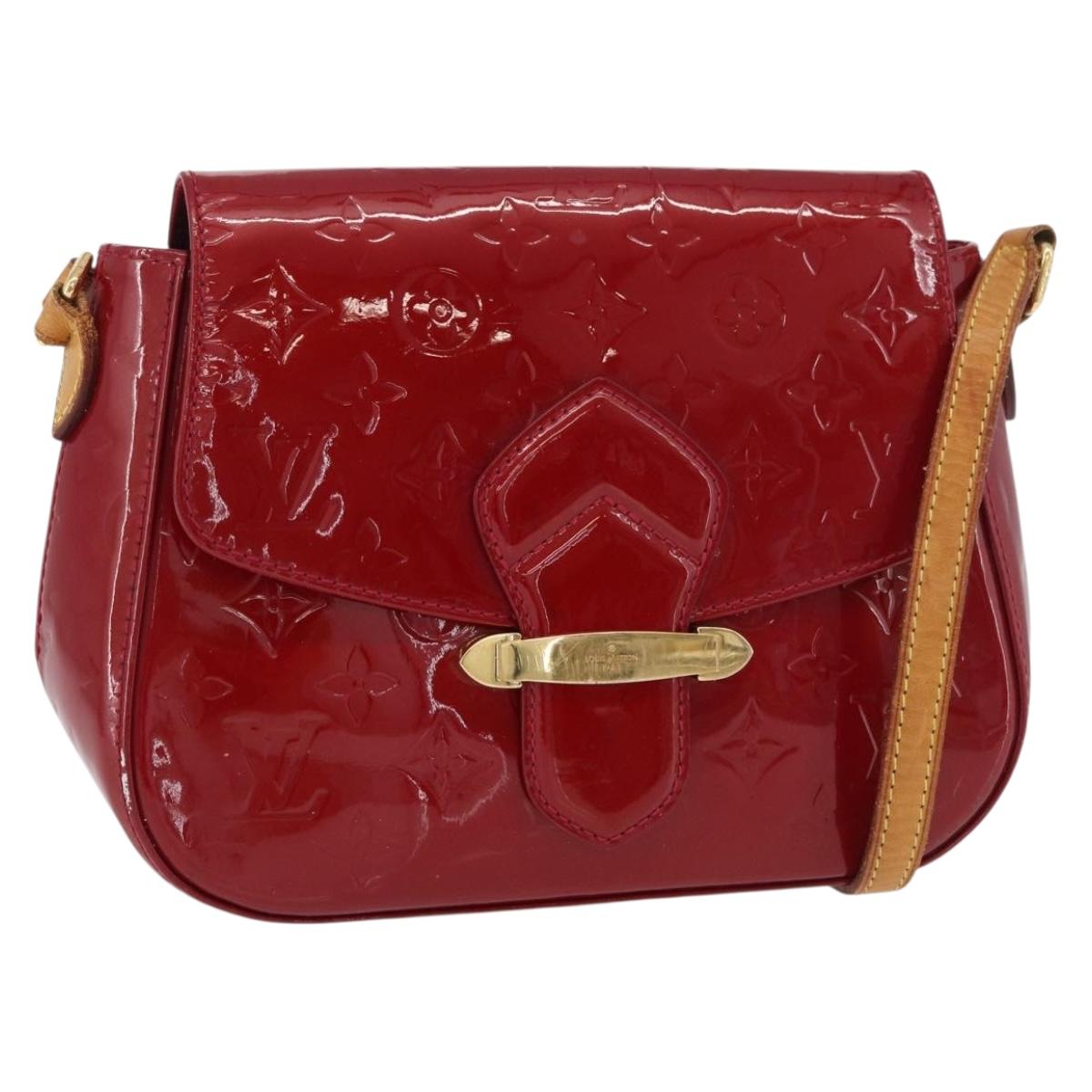 LOUIS VUITTON Vernis Bell Flower GM Bag Rouge Grunadine M91728 LV Auth 164379