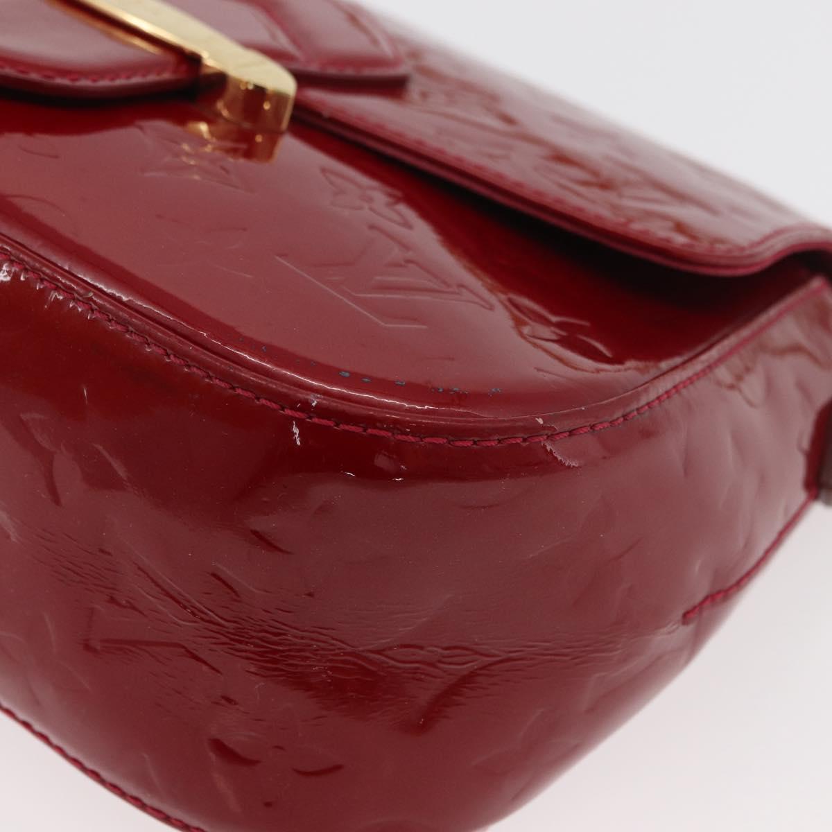 LOUIS VUITTON Vernis Bell Flower GM Bag Rouge Grunadine M91728 LV Auth 164379