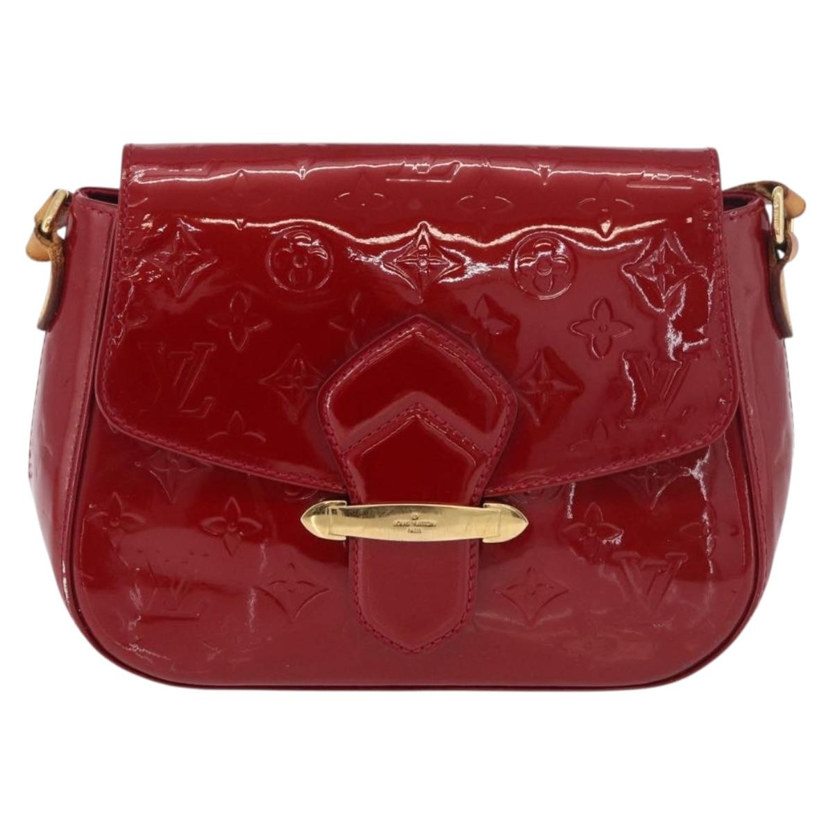 LOUIS VUITTON Vernis Bell Flower GM Bag Rouge Grunadine M91728 LV Auth 164379