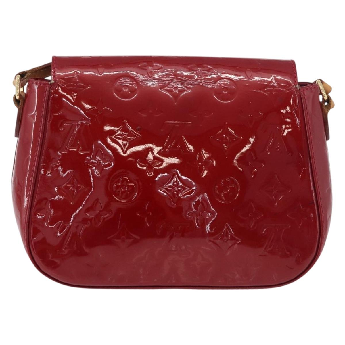 LOUIS VUITTON Vernis Bell Flower GM Bag Rouge Grunadine M91728 LV Auth 164379