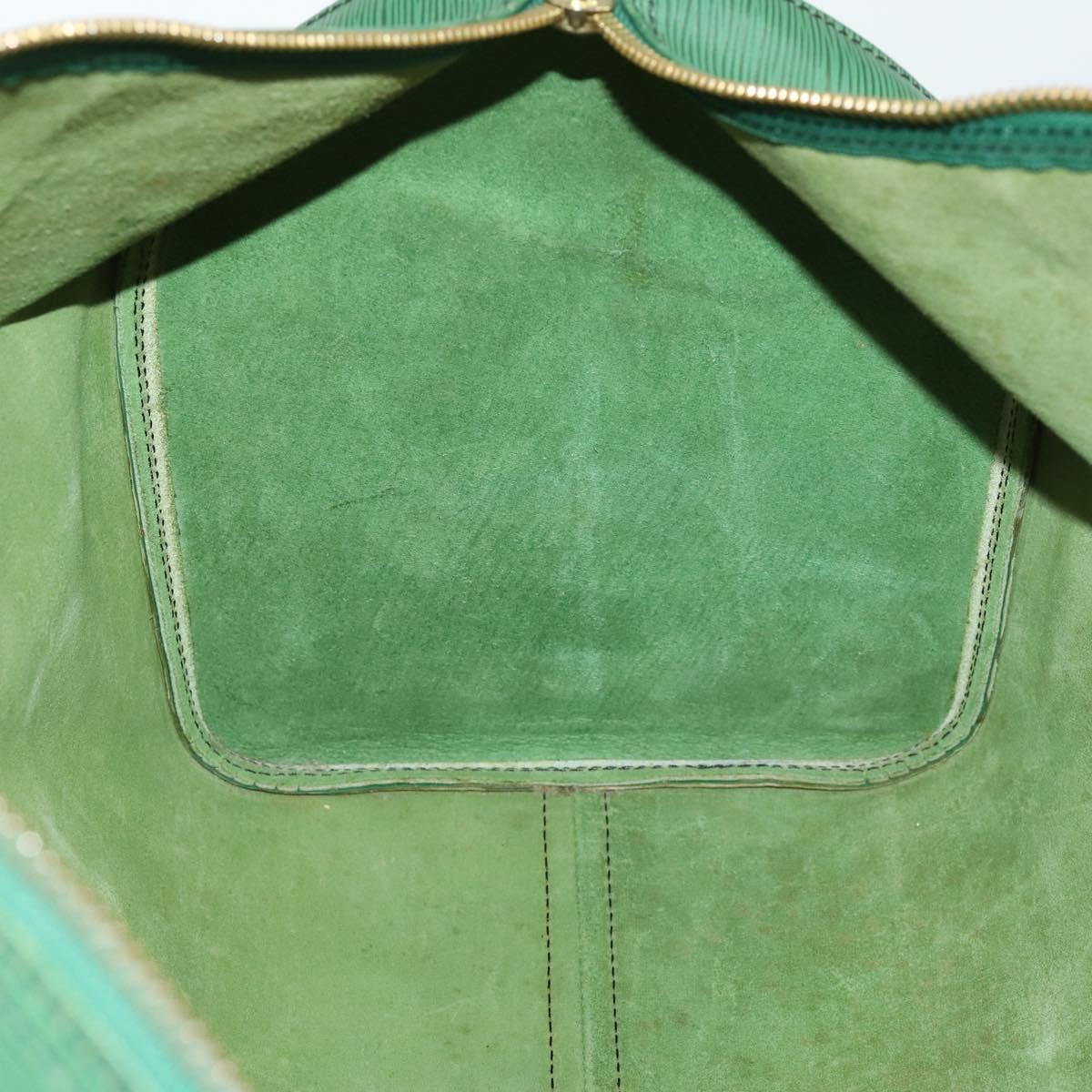 LOUIS VUITTON Epi Keepall 50 Boston Bag Green M42964 LV Auth 164405