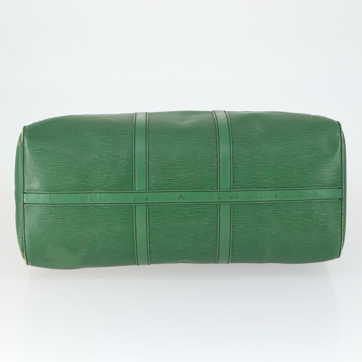LOUIS VUITTON Epi Keepall 50 Boston Bag Green M42964 LV Auth 164405