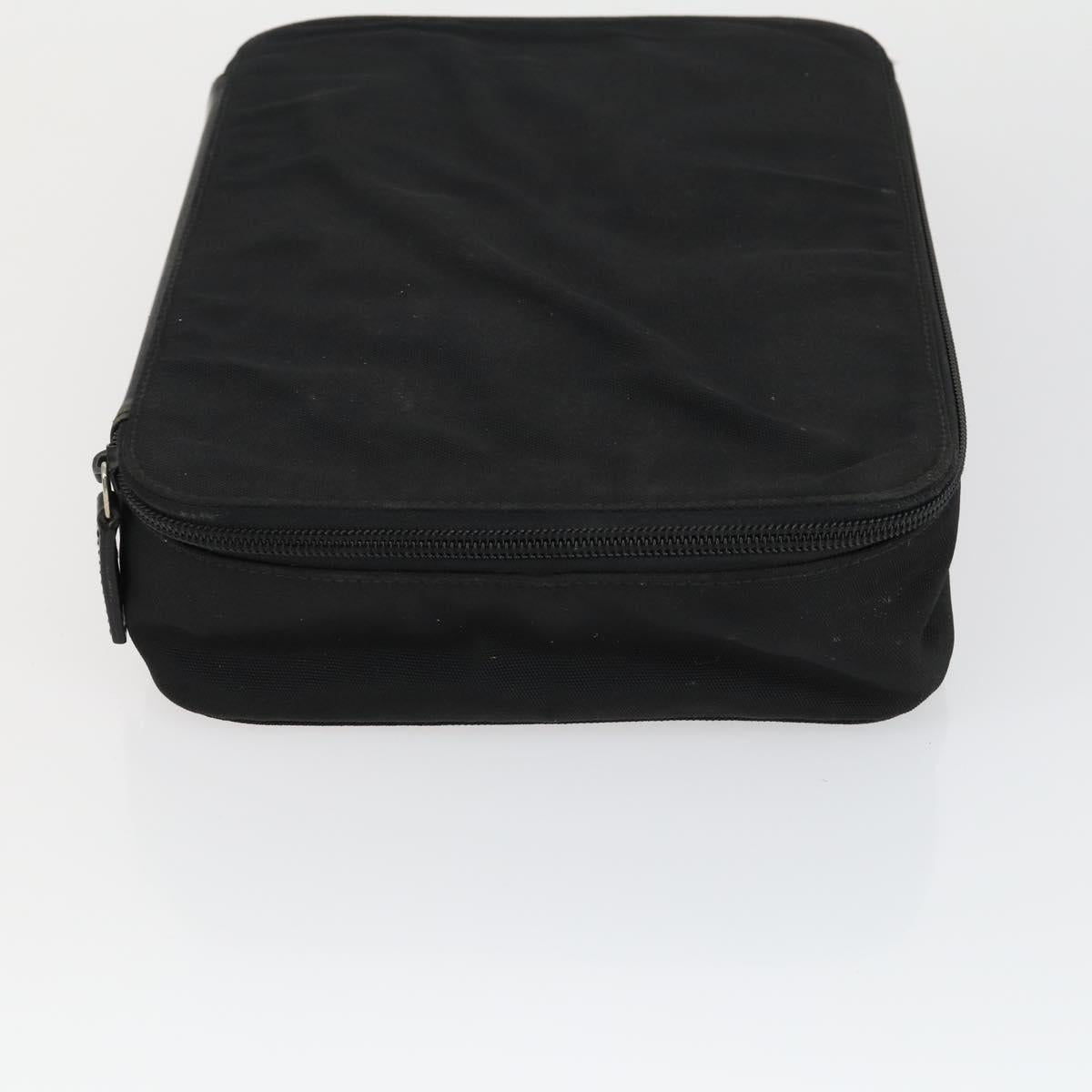 GUCCI Hand Bag Nylon 2 Set Black Auth 164420