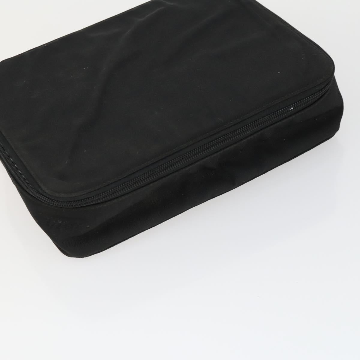 GUCCI Hand Bag Nylon 2 Set Black Auth 164420