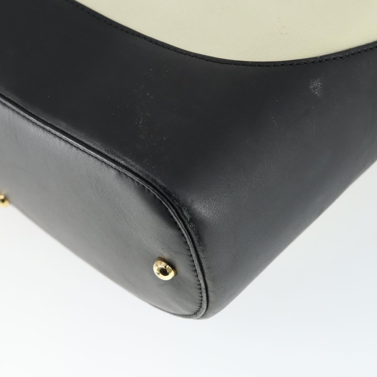 LOEWE Anagram Shoulder Bag Leather Light Beige Gold Auth 164431