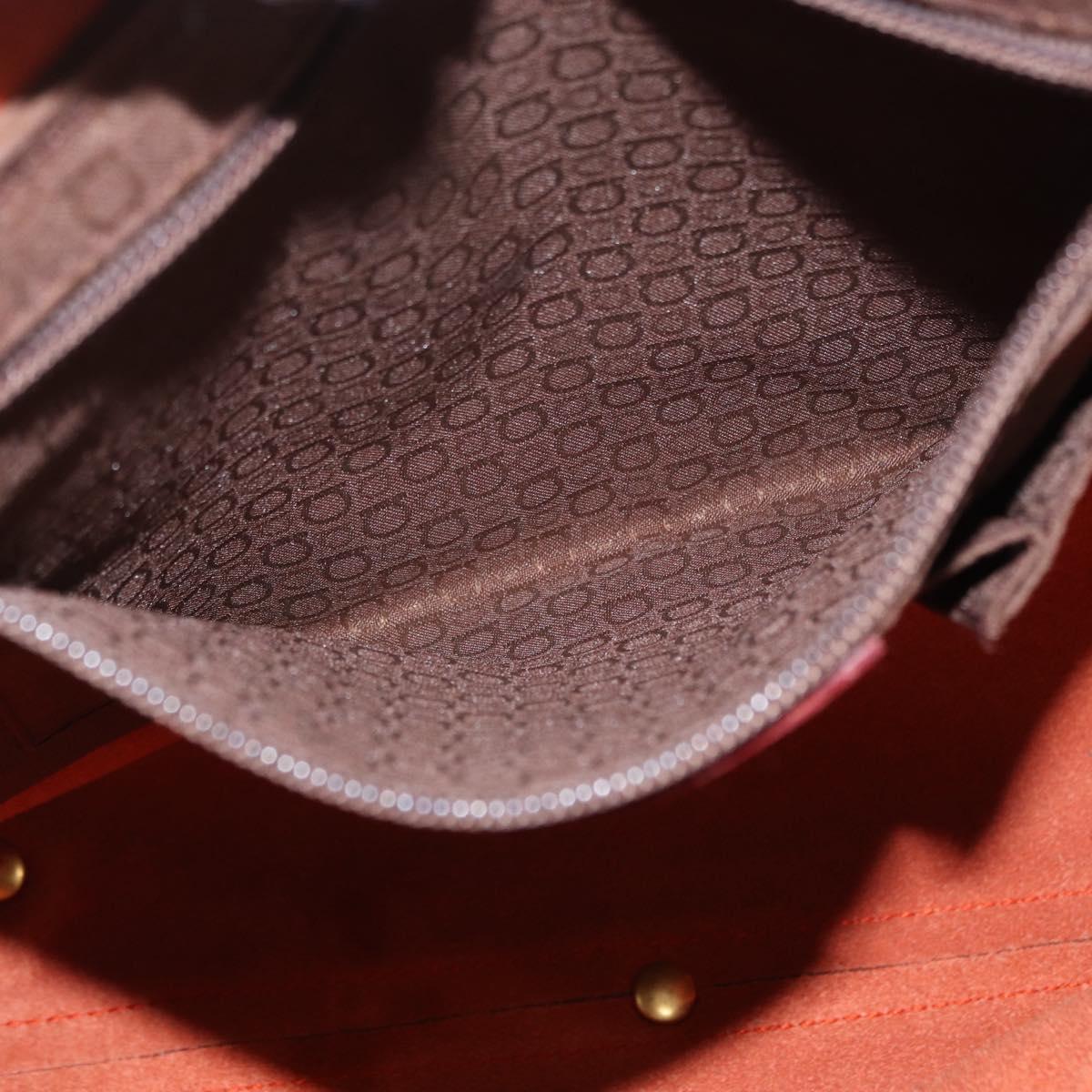 Salvatore Ferragamo Tote Bag Leather Orange Gold Auth 164450