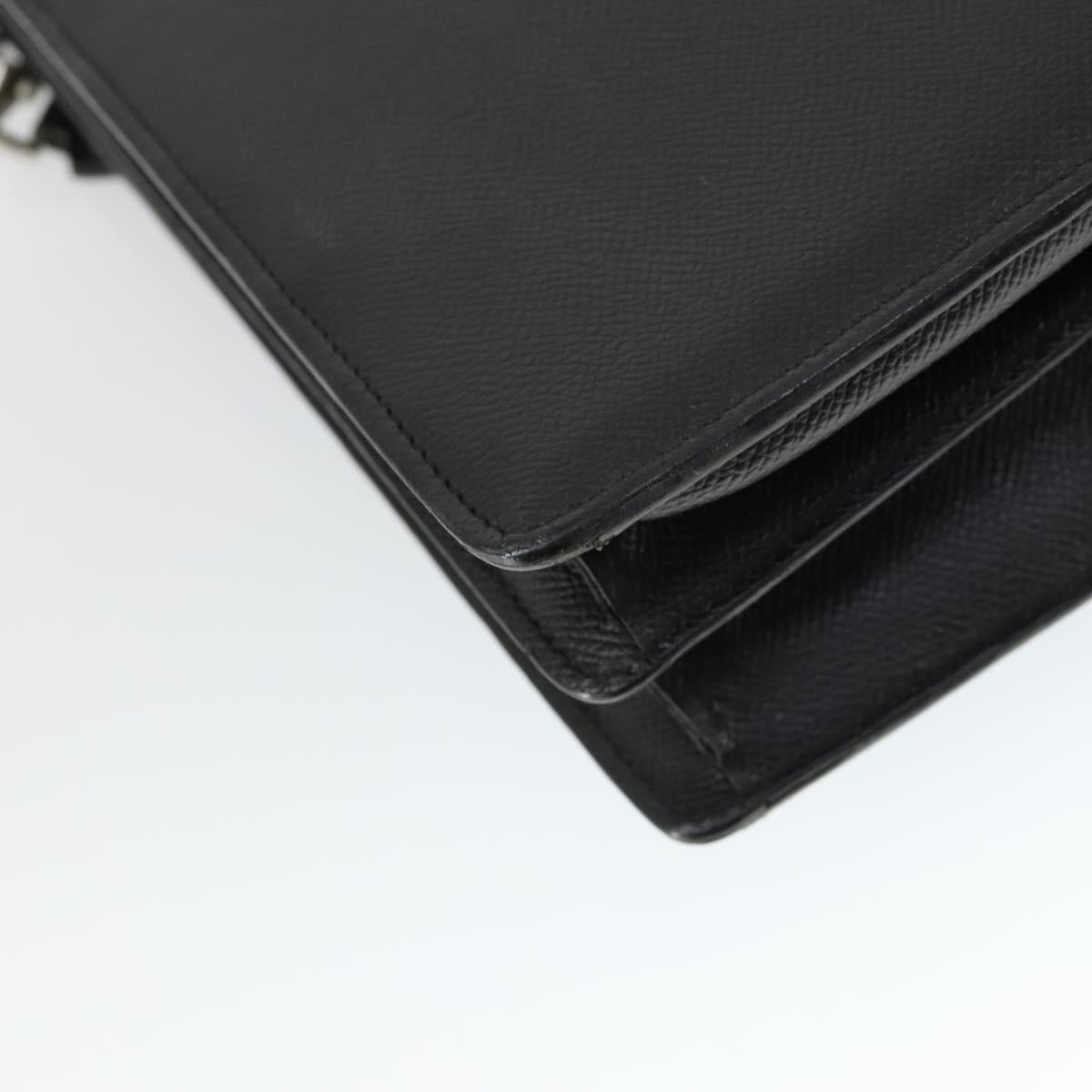 BALLY Shoulder Bag Leather Black Auth 164454