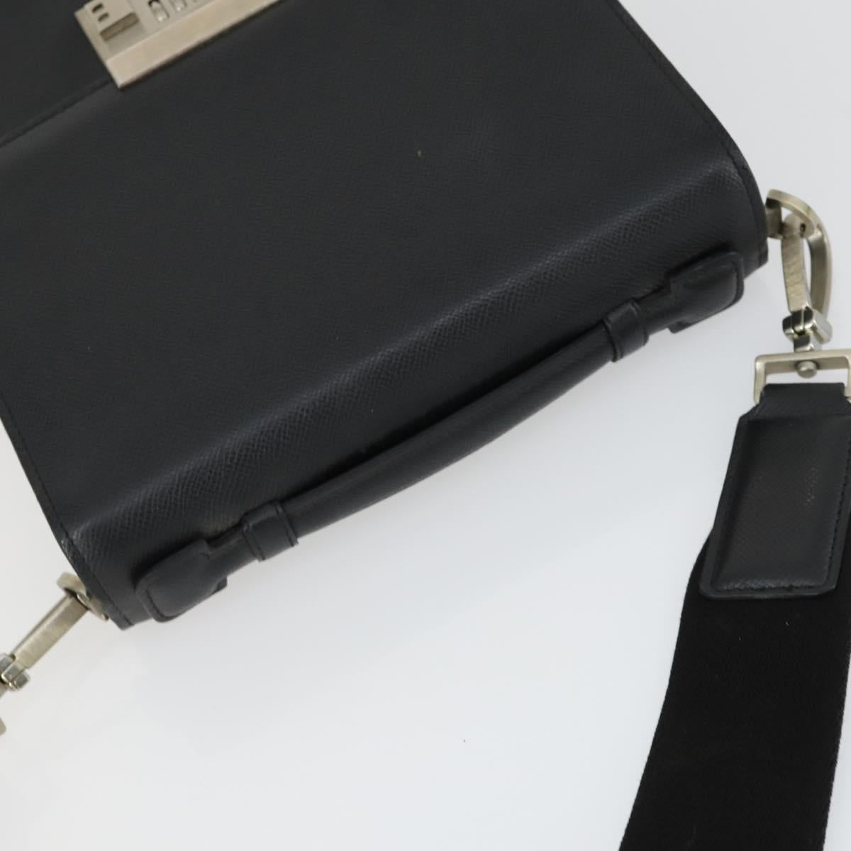 BALLY Shoulder Bag Leather Black Auth 164454