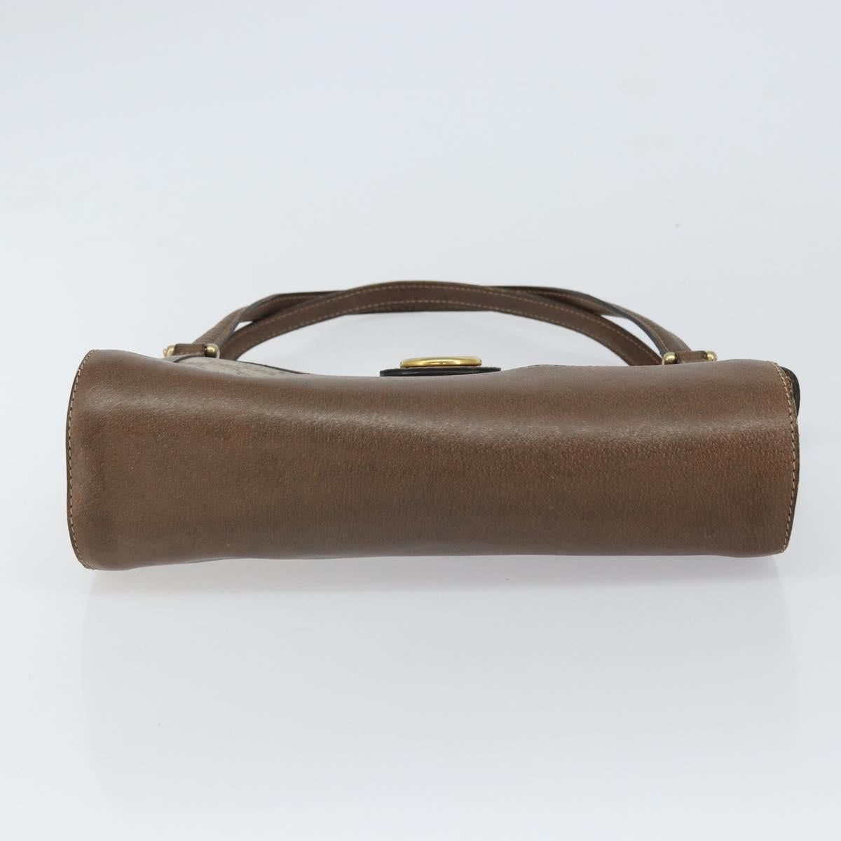 GUCCI GG Supreme Shoulder Bag PVC Beige Gold Auth 164473
