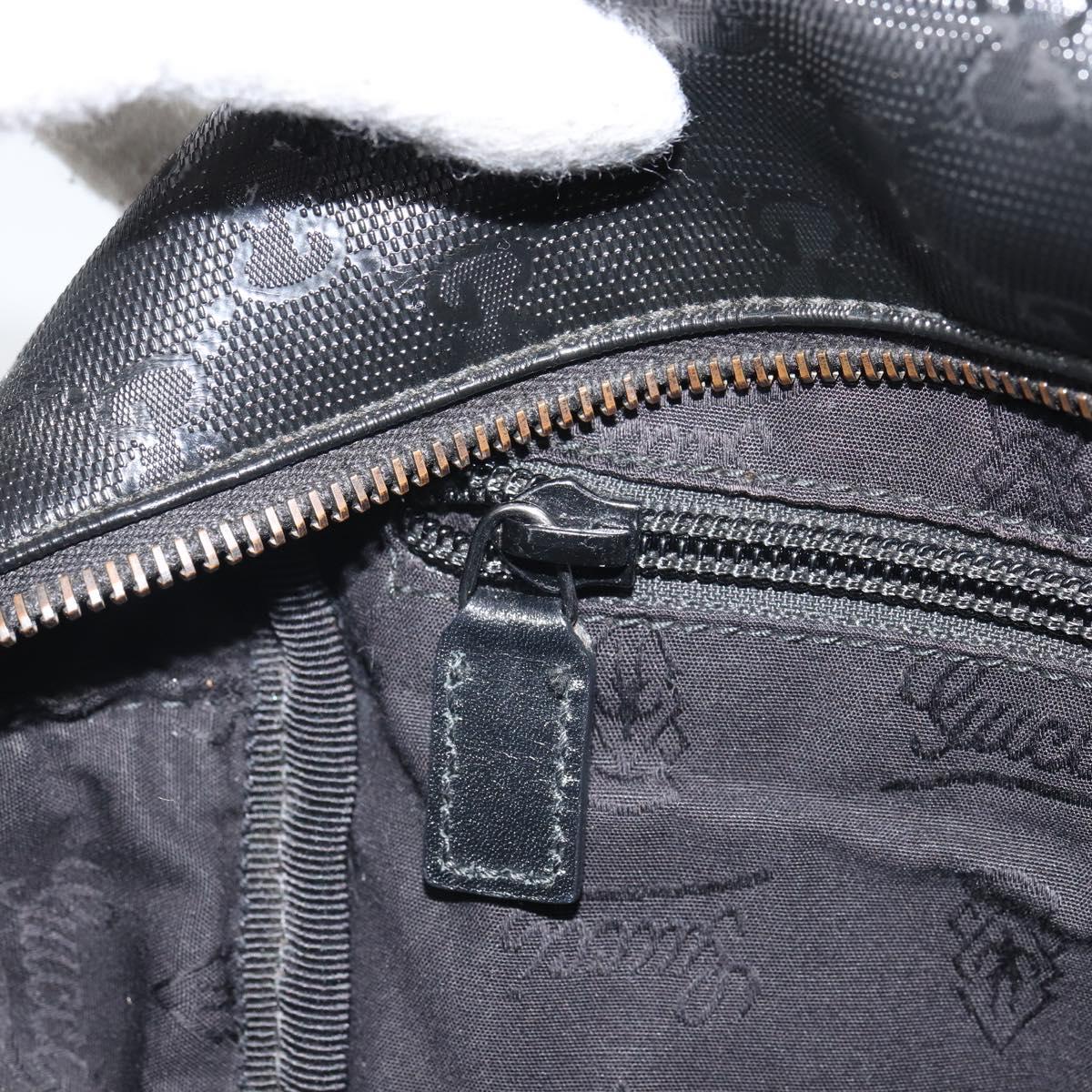 GUCCI GG Implementation Shoulder Bag PVC Black 211107 Auth 164488