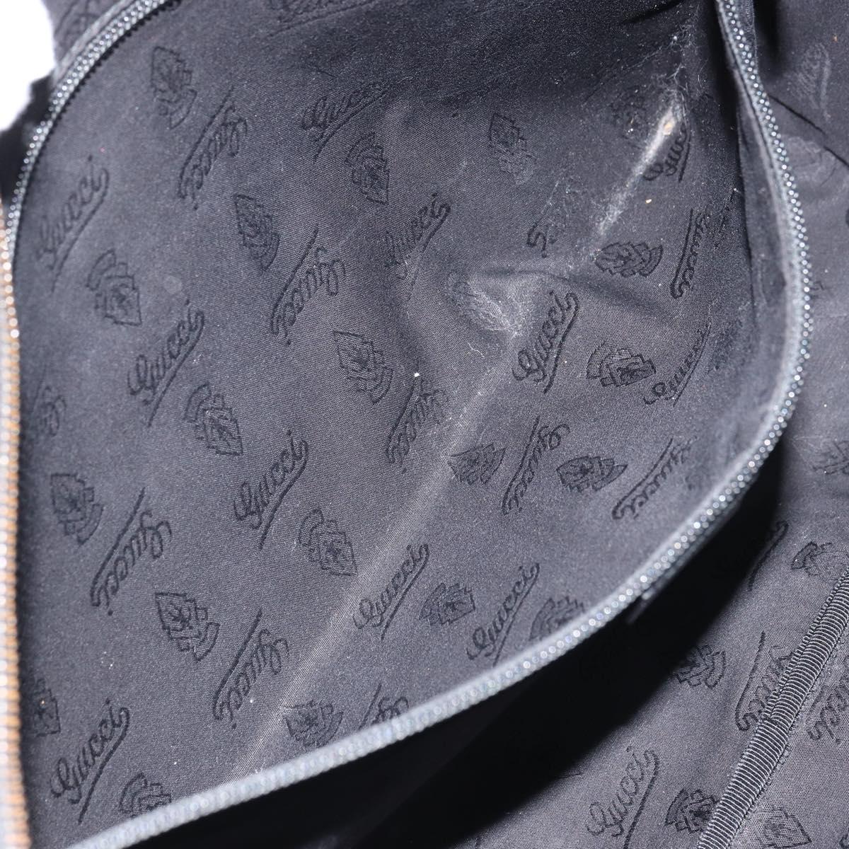 GUCCI GG Implementation Shoulder Bag PVC Black 211107 Auth 164488