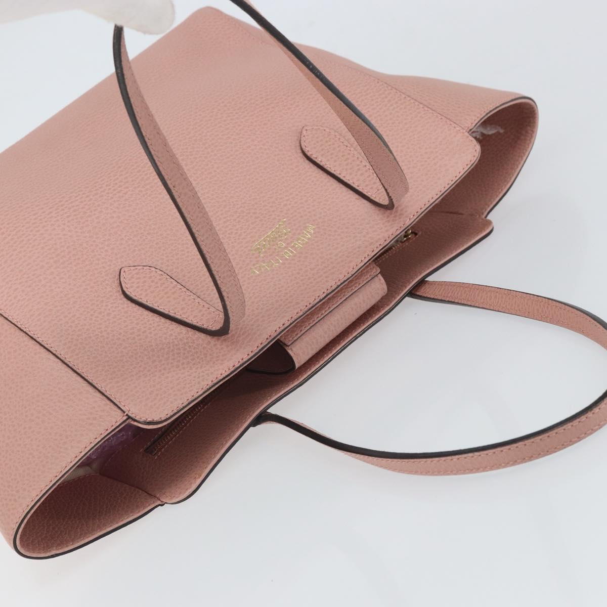 GUCCI Tote Bag Leather Pink Gold 354408 Auth 164490