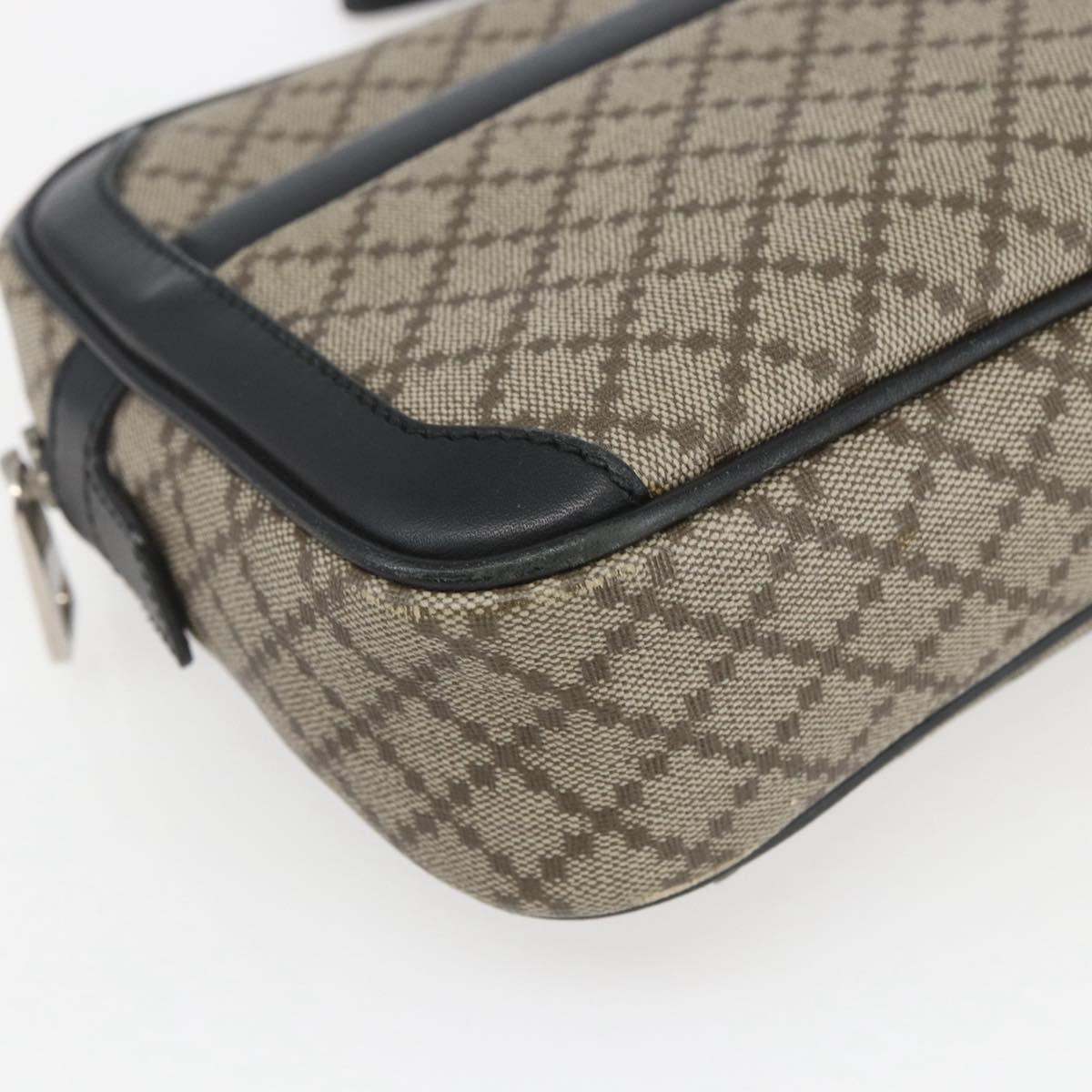GUCCI Diamante Clutch Bag PVC Leather Beige 267921 Auth 164504
