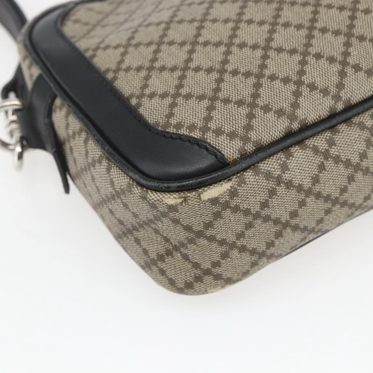 GUCCI Diamante Clutch Bag PVC Leather Beige 267921 Auth 164504