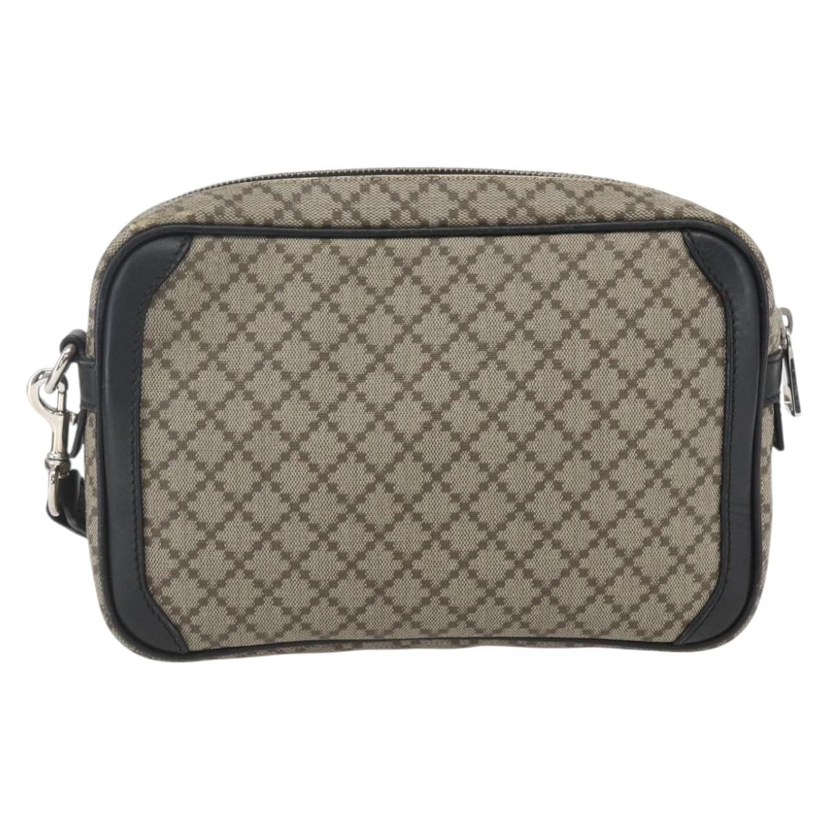 GUCCI Diamante Clutch Bag PVC Leather Beige 267921 Auth 164504
