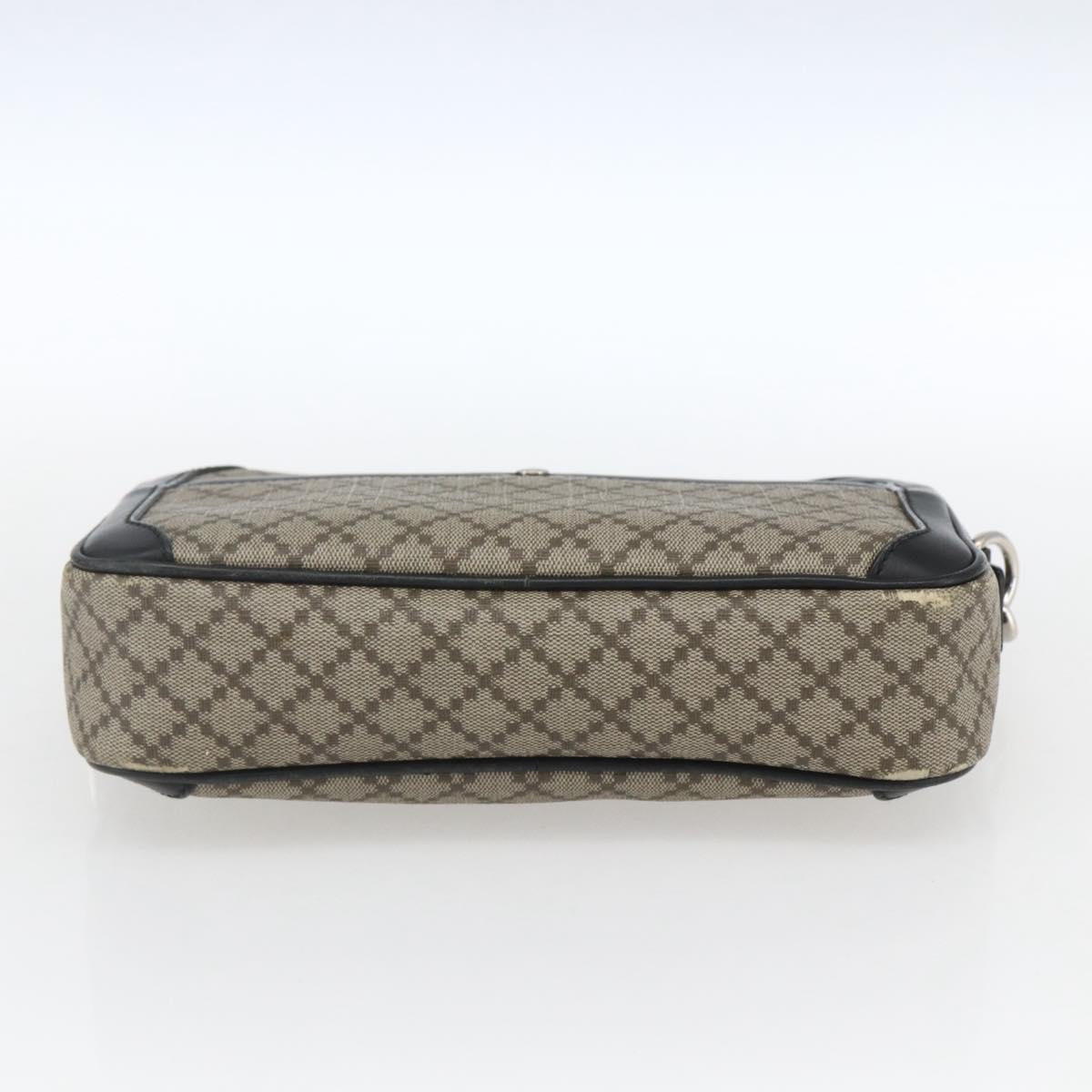 GUCCI Diamante Clutch Bag PVC Leather Beige 267921 Auth 164504