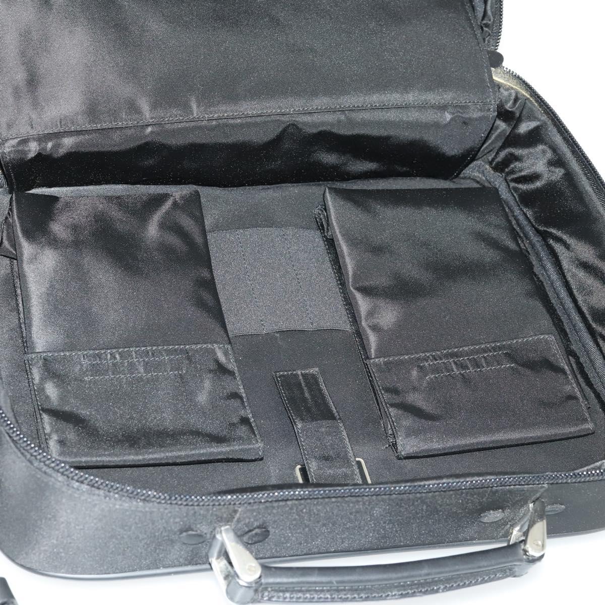 PRADA Shoulder Bag Nylon Black Silver Auth 164507