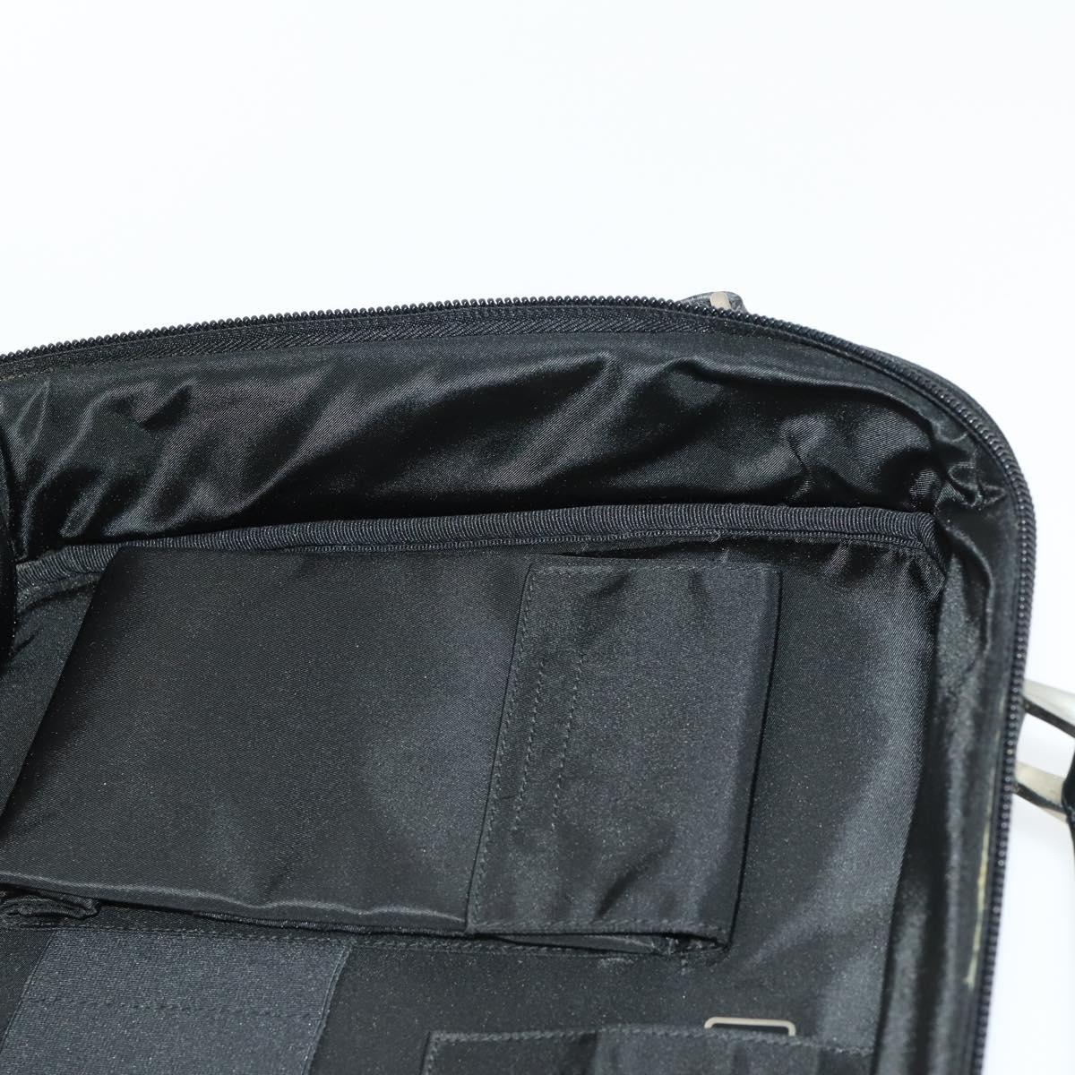PRADA Shoulder Bag Nylon Black Silver Auth 164507