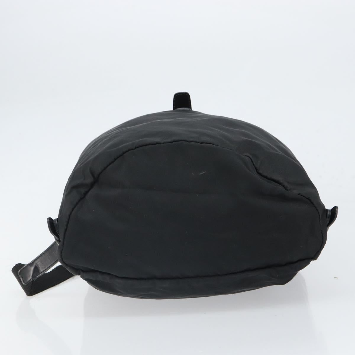 PRADA Backpack Nylon Black Silver Auth 164508