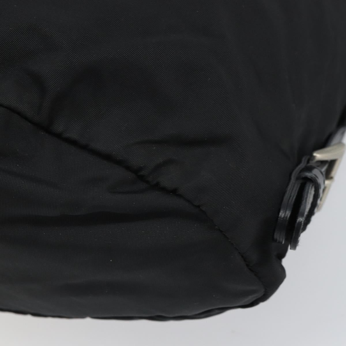 PRADA Backpack Nylon Black Silver Auth 164508