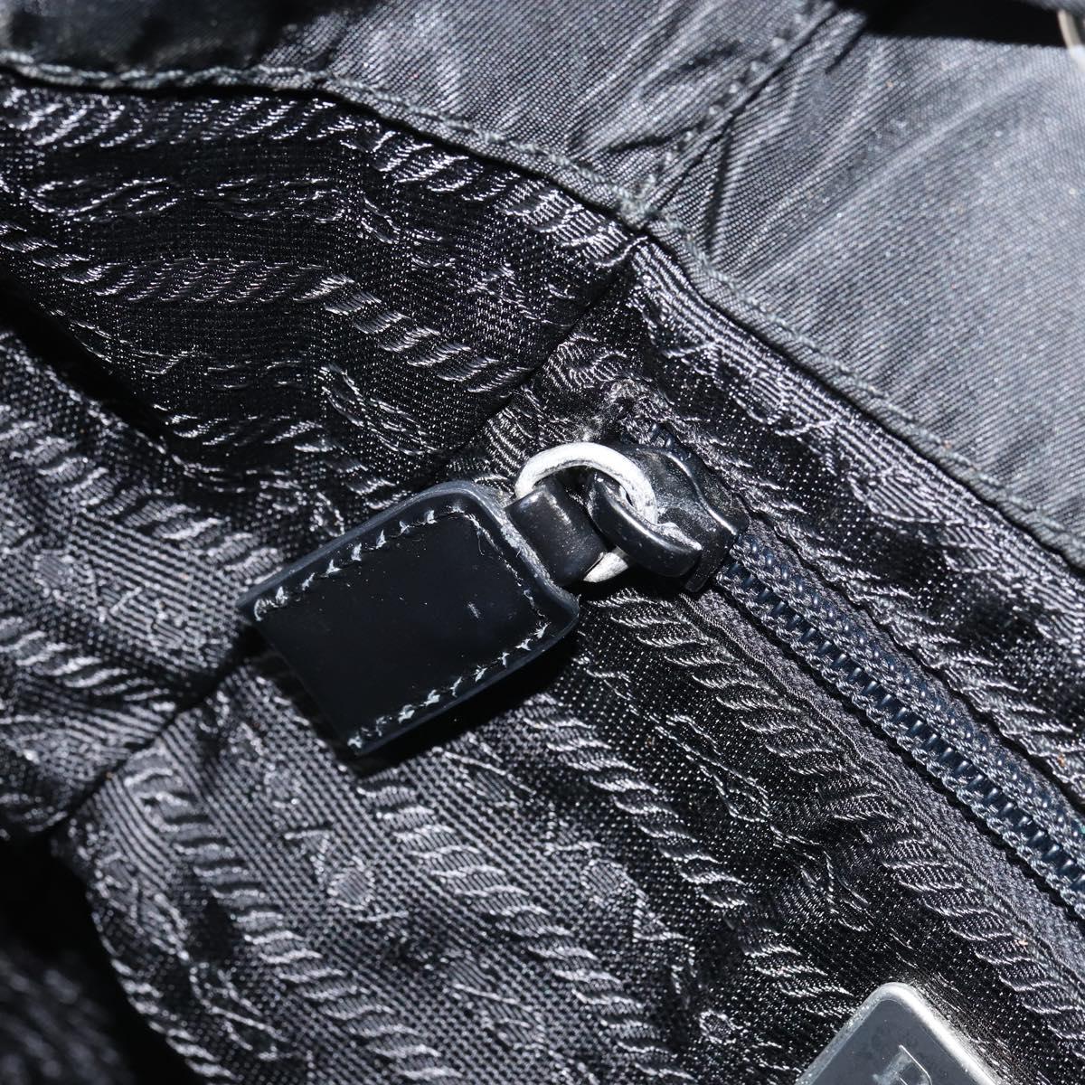 PRADA Backpack Nylon Black Silver Auth 164508