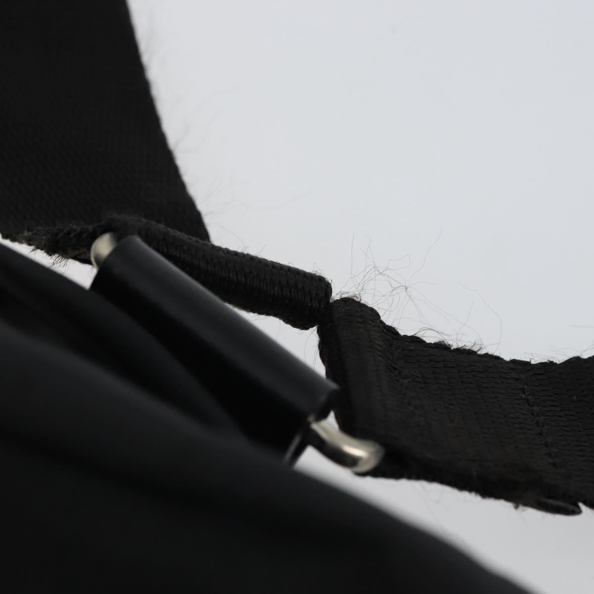 PRADA Backpack Nylon Black Silver Auth 164508