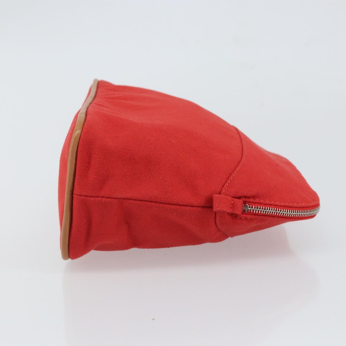 HERMES Bolide MM Pouch Canvas Red Auth 164531