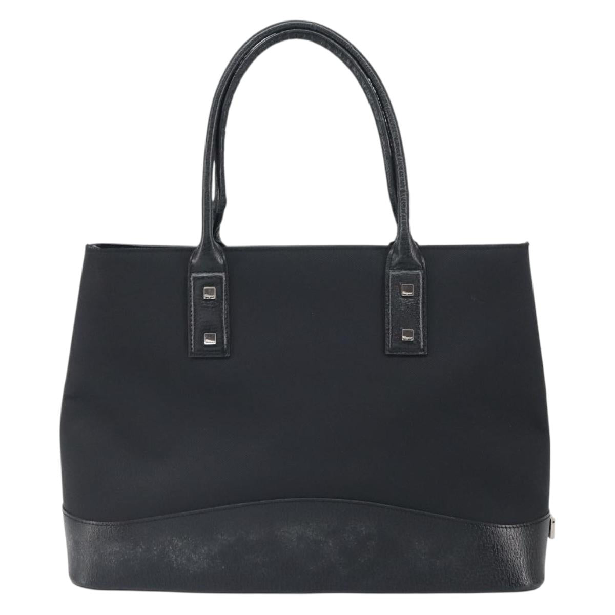 FENDI Zucca Canvas Tote Bag Black Brown Auth 164534