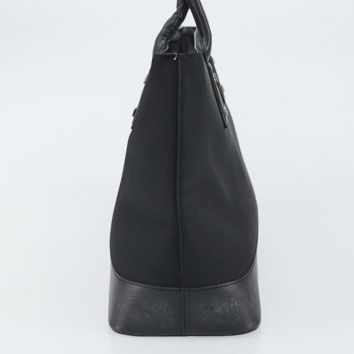 FENDI Zucca Canvas Tote Bag Black Brown Auth 164534