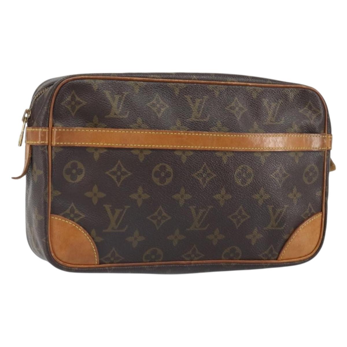 LOUIS VUITTON Monogram Compiegne 28 Clutch Bag M51845 LV Auth 164550