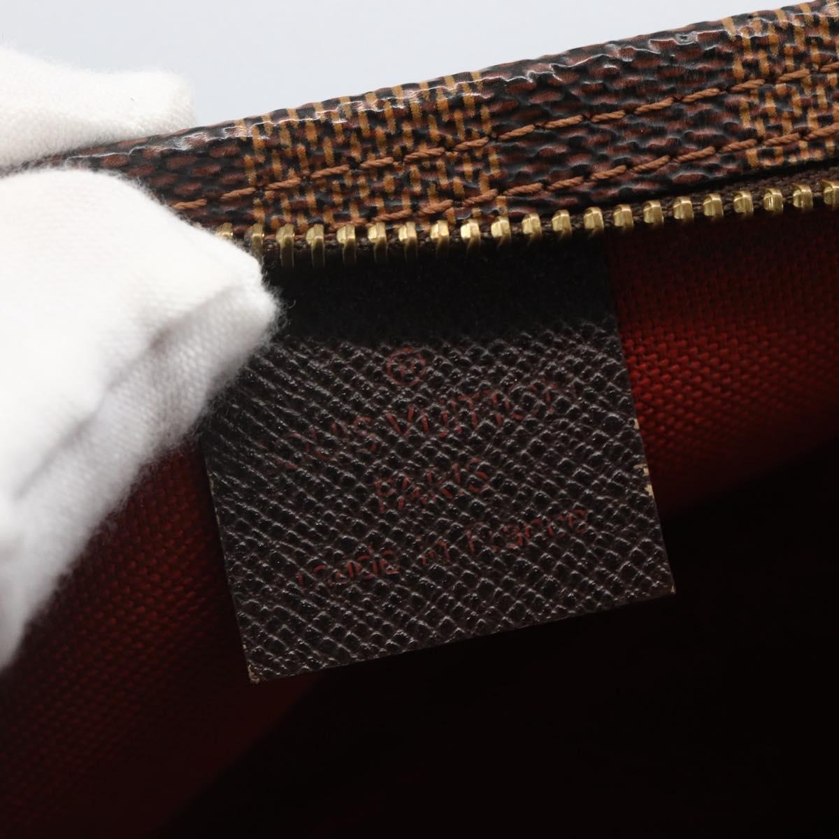 LOUIS VUITTON Damier Ebene Trousse makeup Pouch N51982 LV Auth 164571