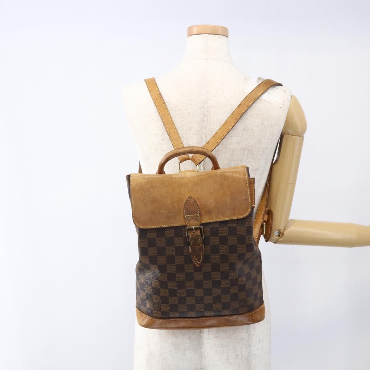 LOUIS VUITTON Damier Ebene Arlucan Backpack N99038 LV Auth 164574