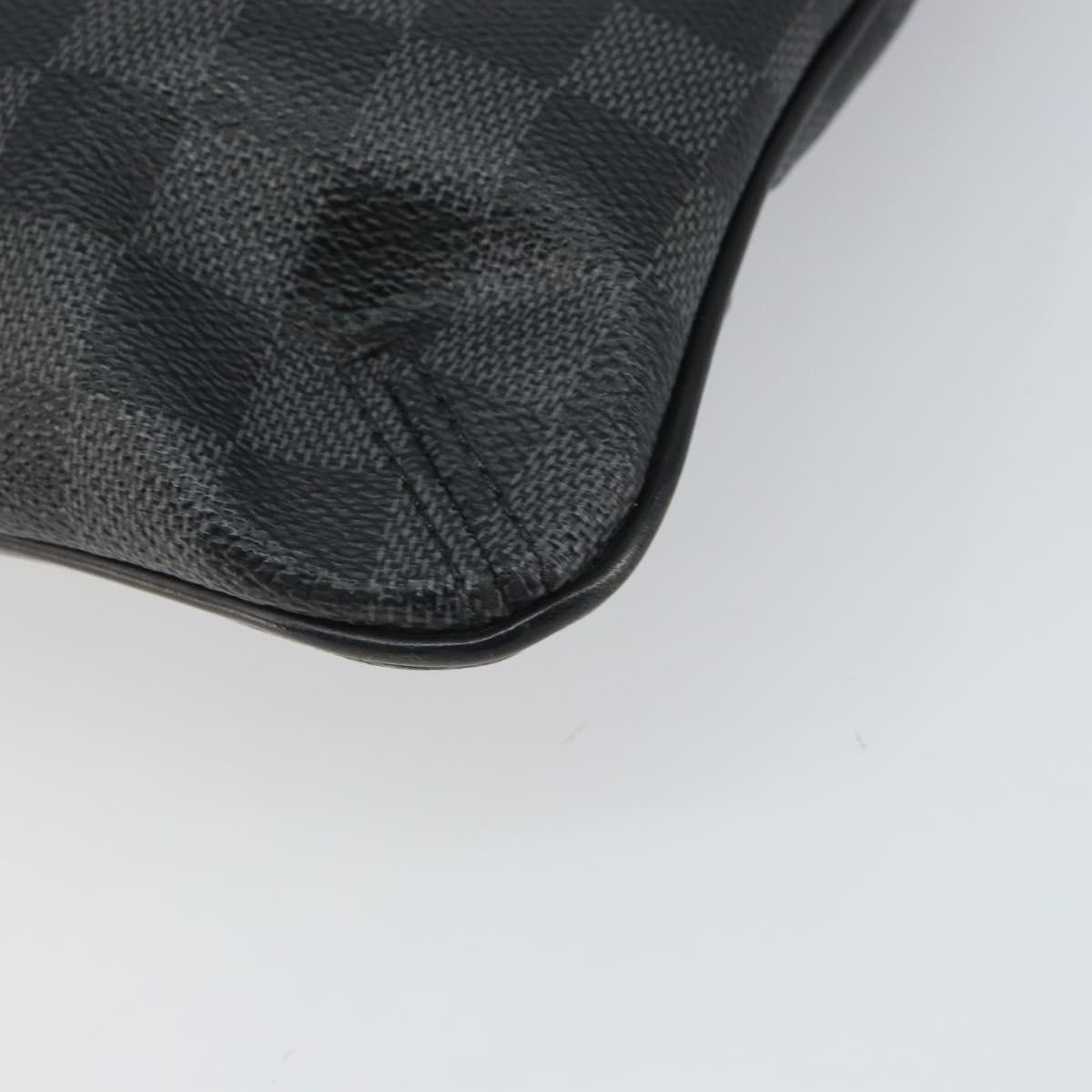 LOUIS VUITTON Damier Graphite Tomas Shoulder Bag N58028 LV Auth 164577