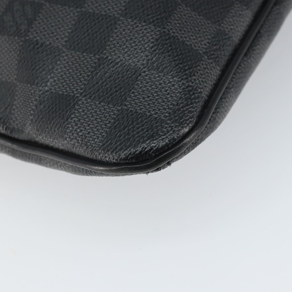 LOUIS VUITTON Damier Graphite Tomas Shoulder Bag N58028 LV Auth 164577
