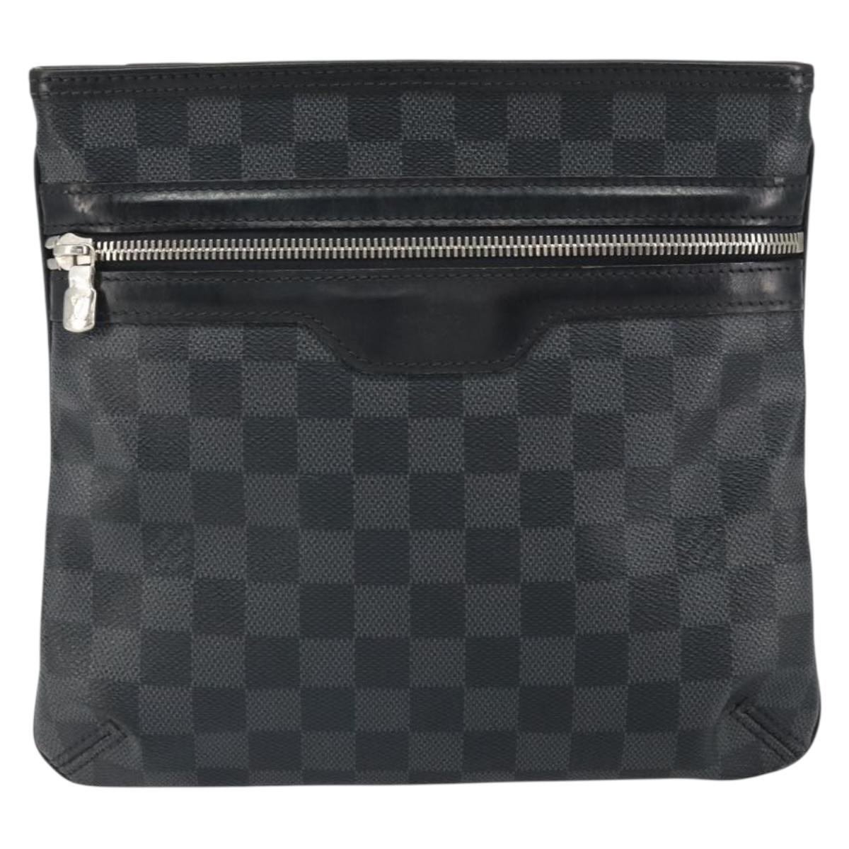 LOUIS VUITTON Damier Graphite Tomas Shoulder Bag N58028 LV Auth 164577