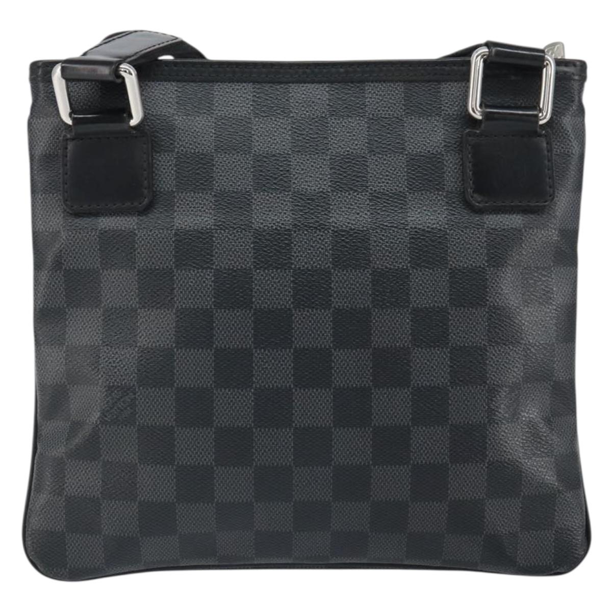 LOUIS VUITTON Damier Graphite Tomas Shoulder Bag N58028 LV Auth 164577