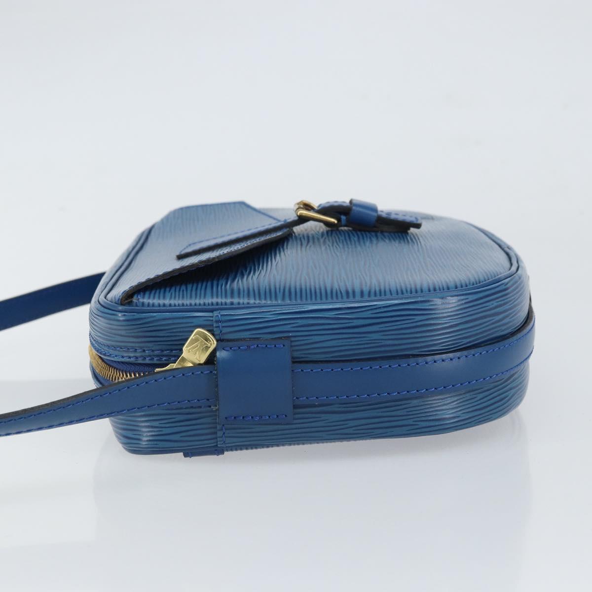 LOUIS VUITTON Epi Jeune Fille MM Shoulder Bag Toledo Blue M52155 LV Auth 164582